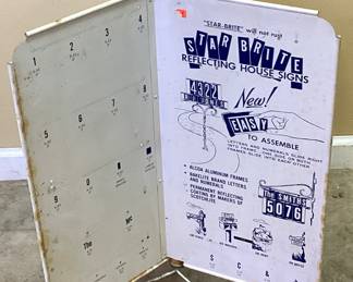  VTG. STAR-BRITE REFLECTING HOUSE SIGN