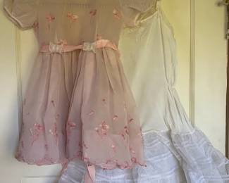 Vintage Girls Dress And Crinoline