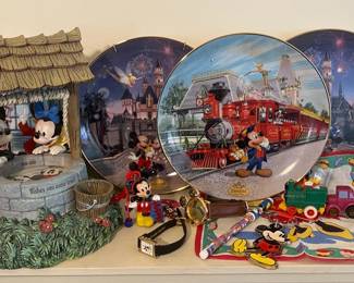 Mickey Mouse Collectible Plates, Walt Disney 100th Anniversary Wishing Well