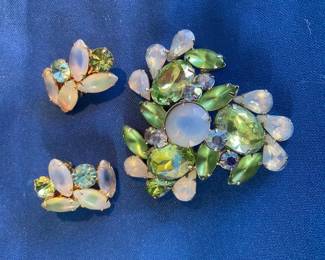 Vintage Rhinestone Costume Jewelry Set