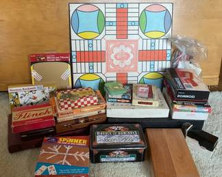 Vintage Board Games, Parcheesi, Touring, Rook, Ballyhoo And More 