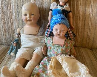 Hopsman Rubber Doll And More Antique Dolls 