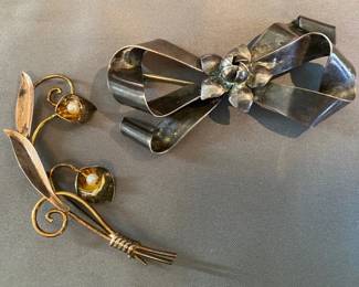 Sterling Brooches Van Dell  More