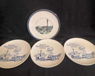 1962 Seattle Worlds Fair Collectible Plates 