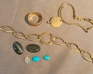 10kt Gold Filled Ring, Cut Stones More For Repurposing