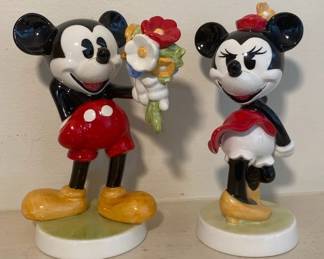 Mickey And Minnie Mouse Goebel Figurines
