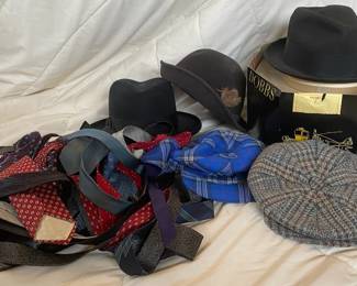 Vintage Dobbs Felt Hat, Scottish Plaid Hat, Silk And Wool Ties