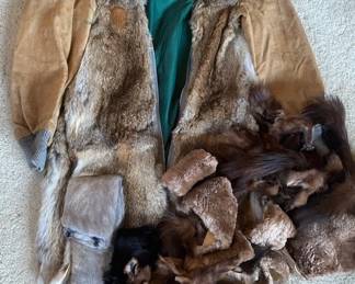 Sandersons Rabbit Fur Coat For Repair And Fur Scraps