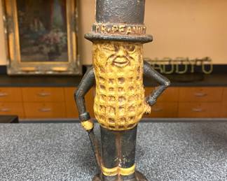 Vintage Mr. Peanut cast iron bank