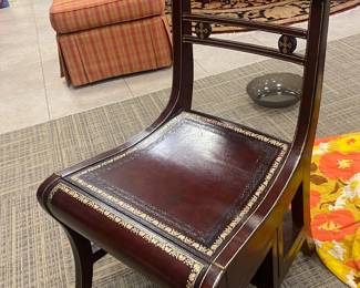 Leather chair coverts to step ladder