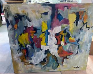  Abstract  4 foot x 4 foot Painting by Liz Szabo