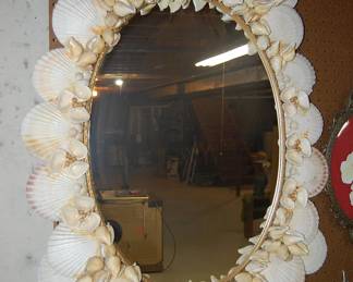 Larger Funky Old Shell Themed Mirror