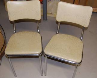 Set of 4 Vintage Crome Kitchen Chairs & NOT PICTURED Matched Table