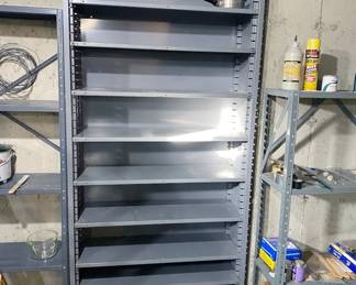 Several Steel storage shelves