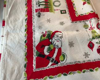 Vintage Christmas Tablecloth 