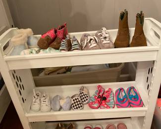 Lots of baby and toddler shoes