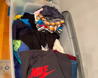 Lots of children clothing.