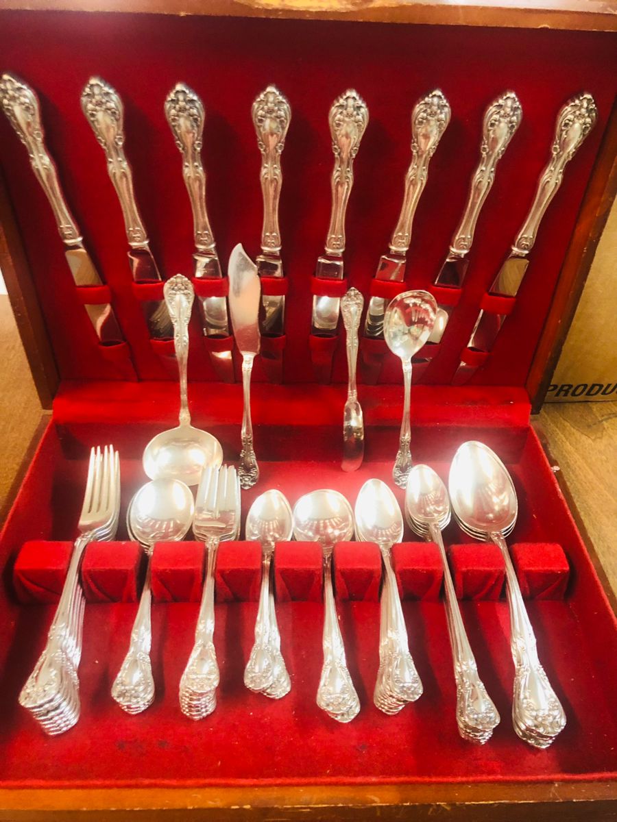 1940s Sterling Silver Chateau Rose pattern 