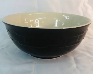 Brand new condition large mixing bowl LongaBerger pottery chocolate  color  