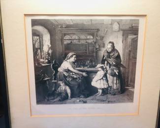 Antique framed engraving 
