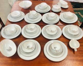 Noritake set of dishes set for 8 . Candice pattern 