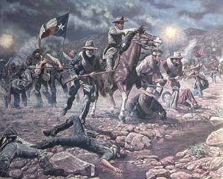 Texas Regimen, Civil War- Print by Joe Grandee