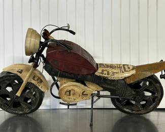 Motorcycle Model made out of License Plates