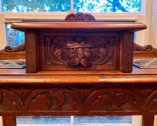 19th Century Victorian Green Man Umbrella Walking Stick Stand