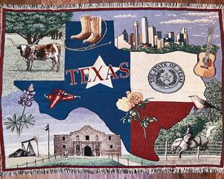 Texas with State Seal Blanket