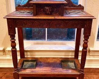 19th Century Victorian Green Man Umbrella Walking Stick Stand