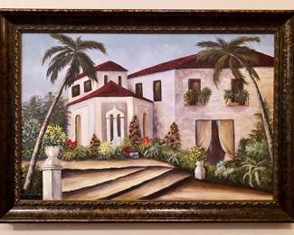 Mediterranian Villa Canvas Print