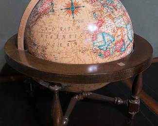 Mid Century Illuminated Globe Lamp