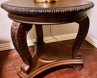 Neo-Classical Style Round Accent Table
