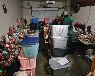 All these bins are full and ready to find treasures we haven't been able to unearth. 