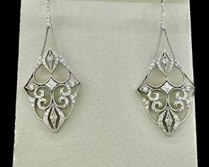 antique drop diamond earring 