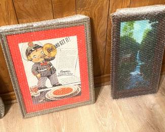 VINTAGE FRAMED CAMBELLS SOUP PRINT.