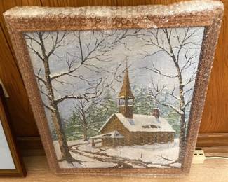 BEAUTIFUL FRAMED WINTER SCENE.