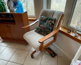closeup of dining chair
