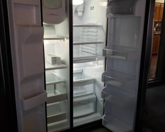 Inside GE fridge