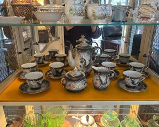 J. B. Betsons Hand Painted Asian Tea Set