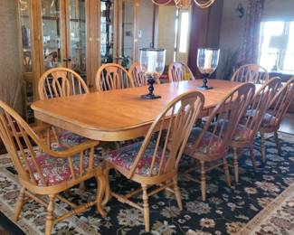 Huge dining table w/10 chairs from Richardson Bros
