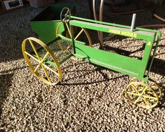 Antique John Deere tractor & wagon