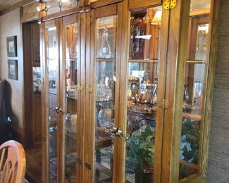 2 glass display cases