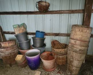 Wooden bushel baskets