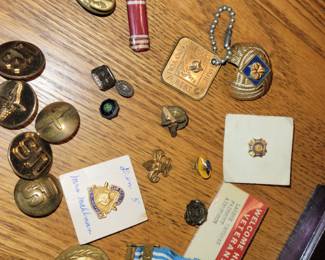 Military & scout medals, etc