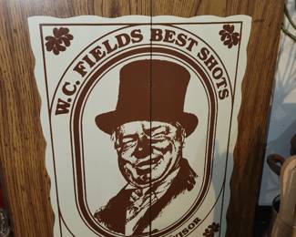 W.C. Fields dart board