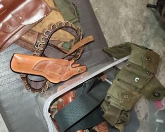 Ammo belts, holsters