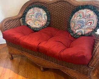 Wicker loveseat