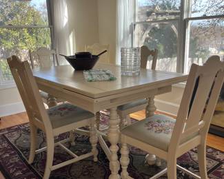Trestle table & 5 chairs