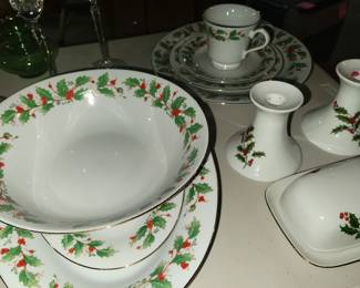 Holiday china set